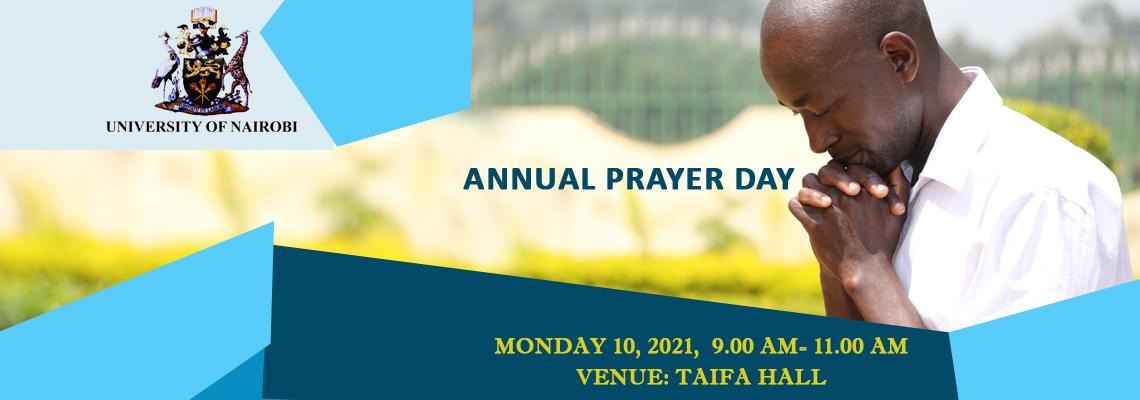 PROGRAMME FOR ANNUAL PRAYER DAY- MONDAY 10, 2021