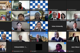 A screenshot of the participants following the opening ceremony online
